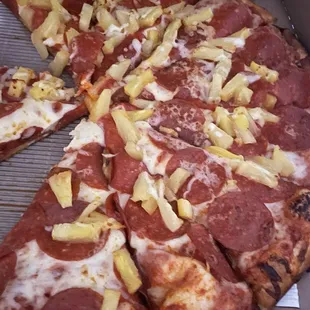 Pineapple and pepperoni