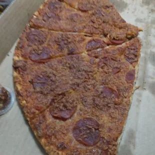 You know it's awful it 1/2 a pizza is left 3days later.