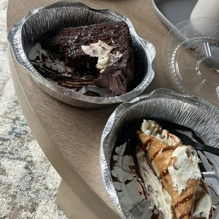 Chocolate cake and Cannoli