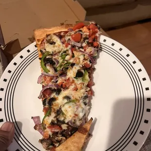 Veggie Gourmet Pizza slice