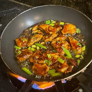 Thai chicken basil just because we are CHEF AWESOME