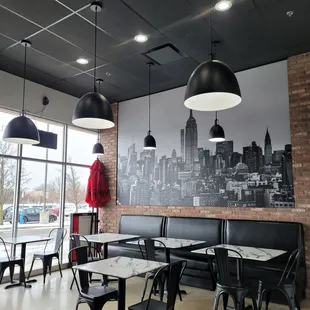 Small but remodeled interior.