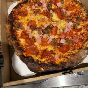 a pizza in a box