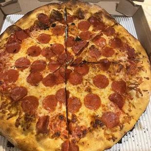 Burnt pizza