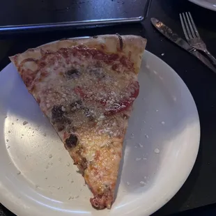 Slice of Sausage and Red Pepper Pizza