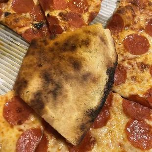 Burnt pizza