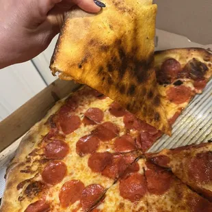 Burnt pizza