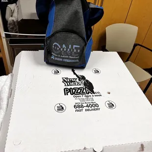 Delivery ...it was a chicken garlic pizza.. that was a great garlicky goodness!