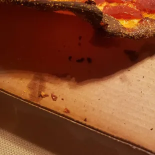 burned and dried out