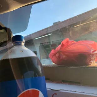 King Kong, pesto bread sticks and a New York Salad to go please.