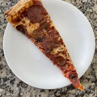 XL meat slice on a standard plate for reference