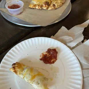 Garlic Parmesan bread was amazing. Pizza was great too. Meat lovers. Didn&apos;t get a good picture of that because we demolished it.