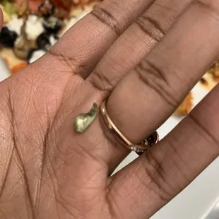 Metal from my pizza slice