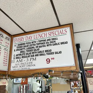 Lunch specials