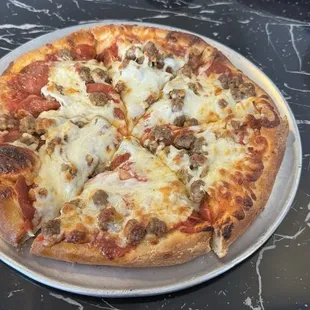Small Pepperoni and Sausage Pizza