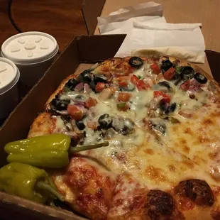 Half veggie, half cheese