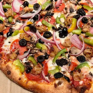 New York Special Pizza. Extra large (8 slices). One slice is pretty big!