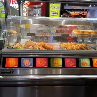 donuts in display case