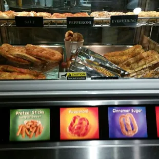 a variety of pretzels