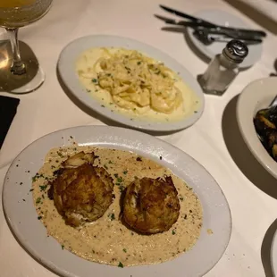 Crab Cake Fettuccine Alfredo