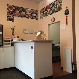 the front counter and dining area