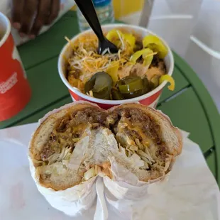 Classic chopped cheese &amp; loaded tots