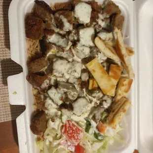 Lamb over rice