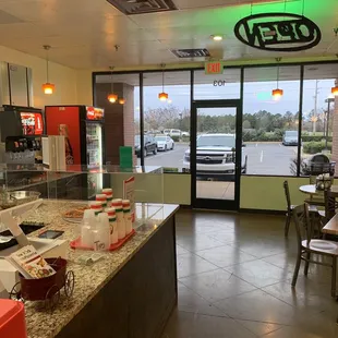the interior of the restaurant