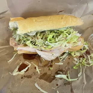 Half Turkey sub made to order