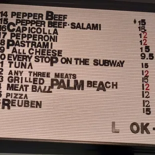 The Grilled Palm Beach is Pimento Cheese. The Every Stop is all of the Meats!