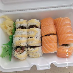 Livonia Roll &amp; Rainbow Roll (I think?). WONDERFUL!