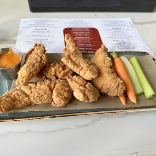 chicken wings and fried chicken