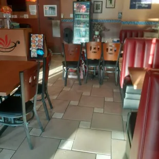 the inside of a restaurant