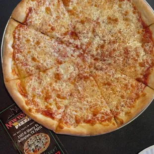 a cheese pizza