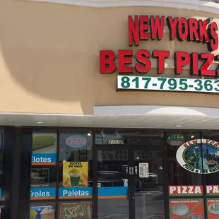 the front of the restaurant