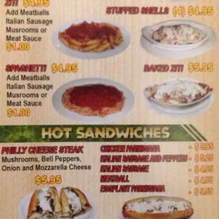 ramen and noodles, menu