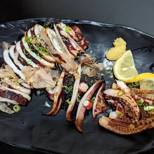 Ika sugatayaki. Grill squid. Luke warm for some reason