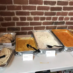 Catered food - awesome eggplant curry (baingan bharta)