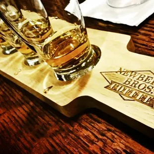 Small batch bourbon flight.