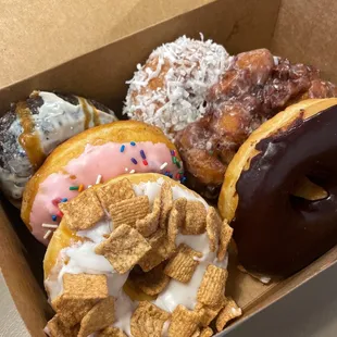 a variety of doughnuts