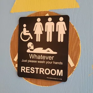 Cool restroom sign!