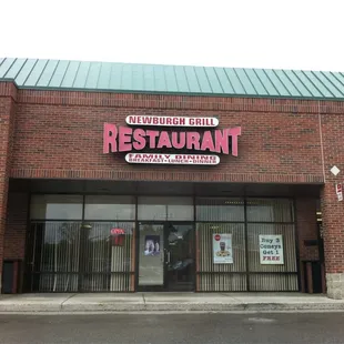 the front of the restaurant