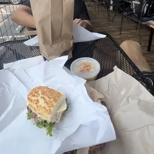 1/2 sandwich &amp; potato salad