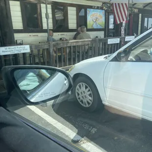 Getting a rat trap sandwich with my mom.