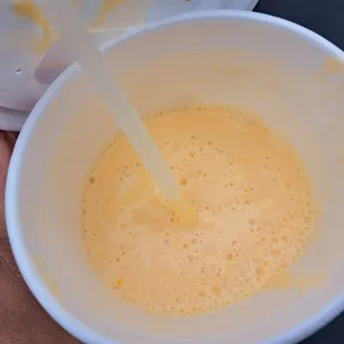 Mandarin orange milkshake