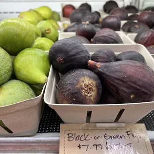 a display of fresh figs for sale