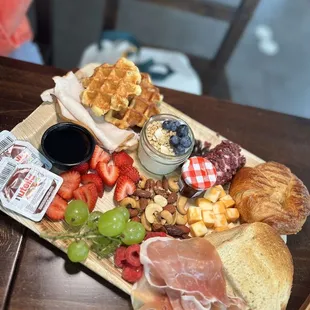a platter of food