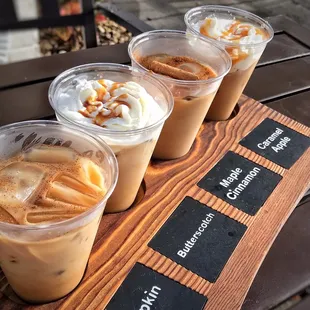 Fall coffee flight