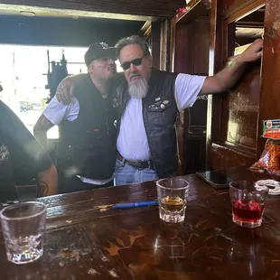 Mateo &quot;bartender&quot; and patrons&quot;friends..