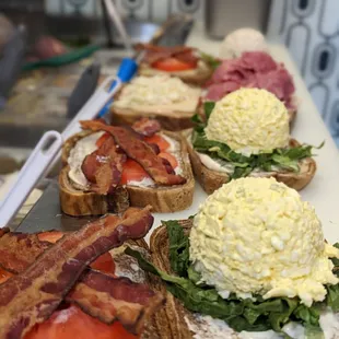 a variety of sandwiches